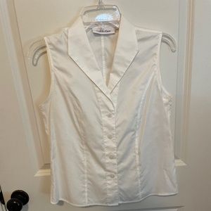Calvin Klein Sleeveless Collared Blouse
